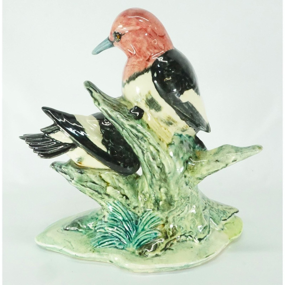 Stangl Pottery Birds Double Red Headed Woodpeckers / Pair Gloss Heads Vintage - Picture 4 of 11